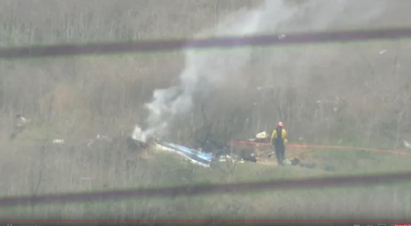 זירת התרסקות המסוק של קובי בראיינט