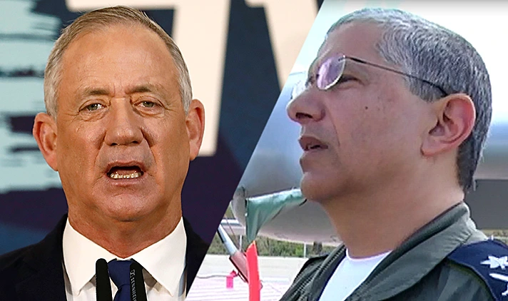 בני גנץ ומפקד חיל האוויר לשעבר, אמיר אשל