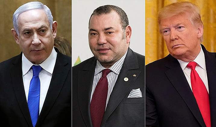 דונלד טראמפ, מלך מרוקו ובנימין נתניהו