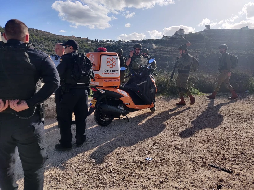 זירת הפיגוע בבנימין