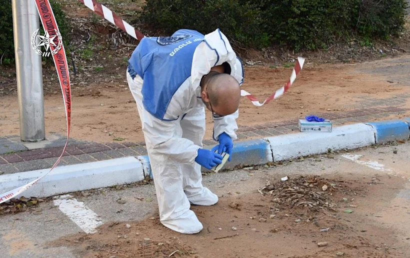 הזירה בה נרצח הגבר בפארק וולפסון בתל אביב