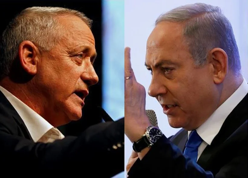 בנימין נתיהו ובני גנץ