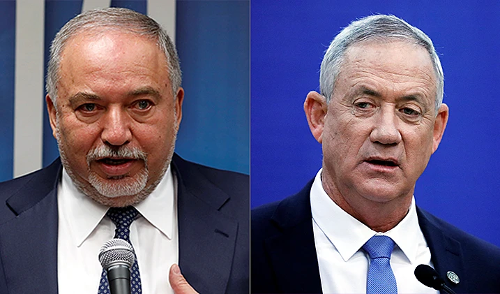 בני גנץ ואביגדור ליברמן