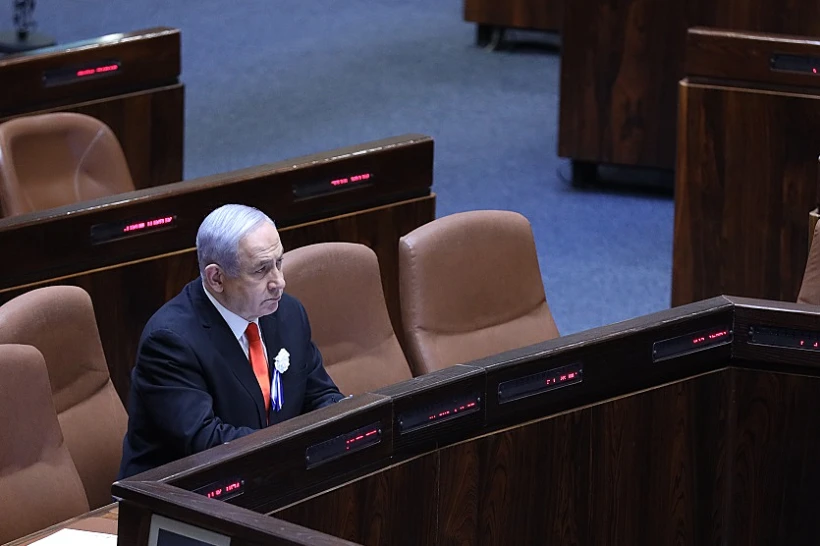 ראש הממשלה בנימין נתניהו בהשבעה לכנסת ה-23