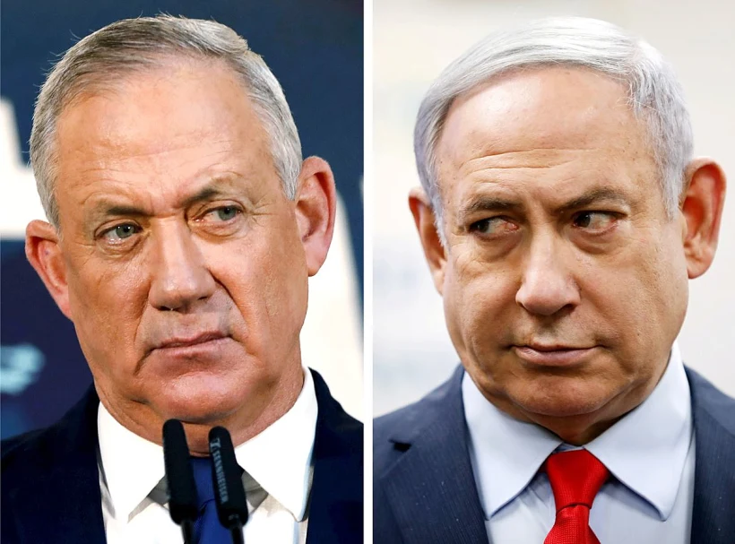 בנימין נתניהו ובני גנץ