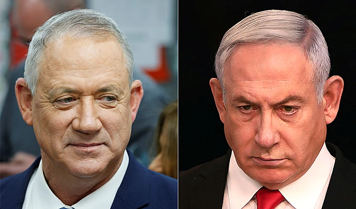 בנימין נתניהו ובני גנץ