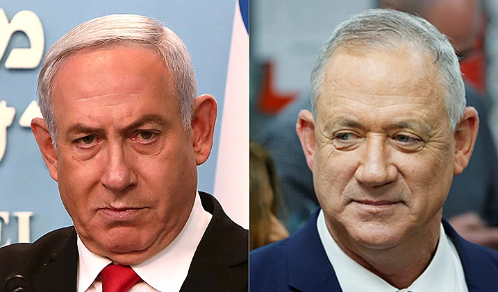 בנימין נתניהו ובני גנץ