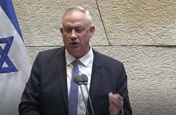 חבר הכנסת בני גנץ בנאום בכנסת