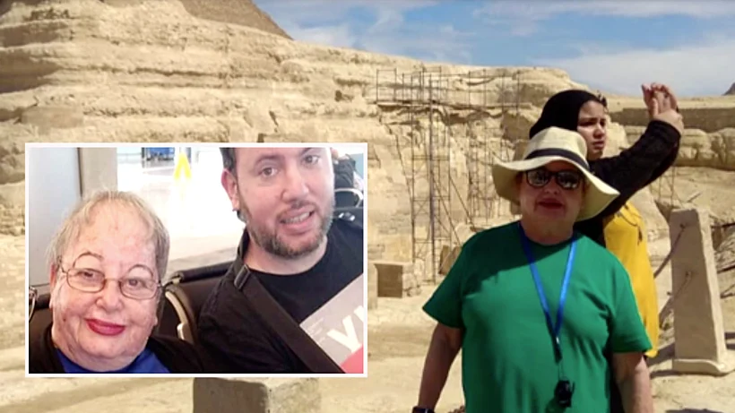 דליה אדלסבורג בטיול למצרים, ובנה דניאל