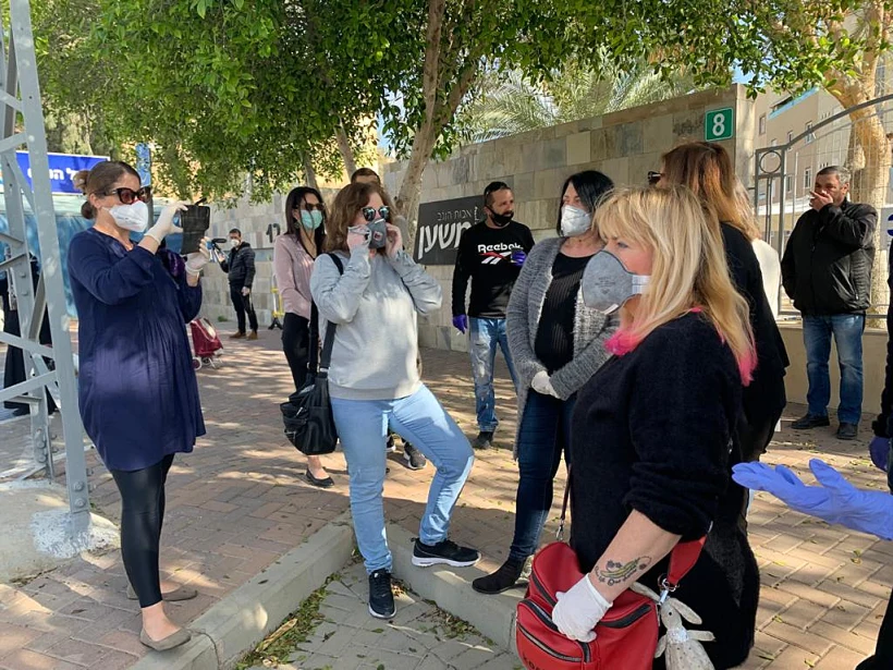 הפגנת הורי הדיירים בדיור מוגן בבאר שבע