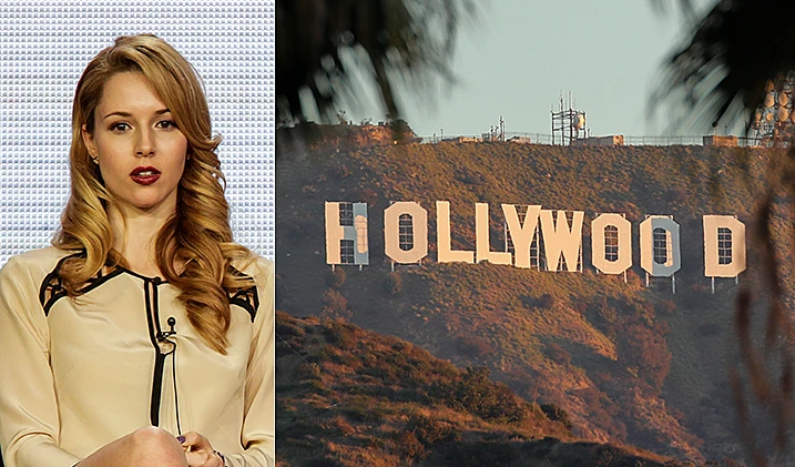 השחקנית אלונה טל ושלט הוליווד