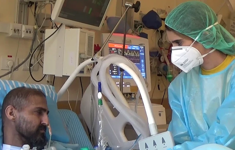 קורונה, זוג קורונה, בית חולים, ליהי ואבשלום רוזיליו