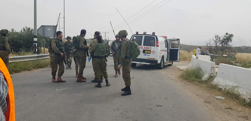 זירת הפיגוע בדרום הר חברון