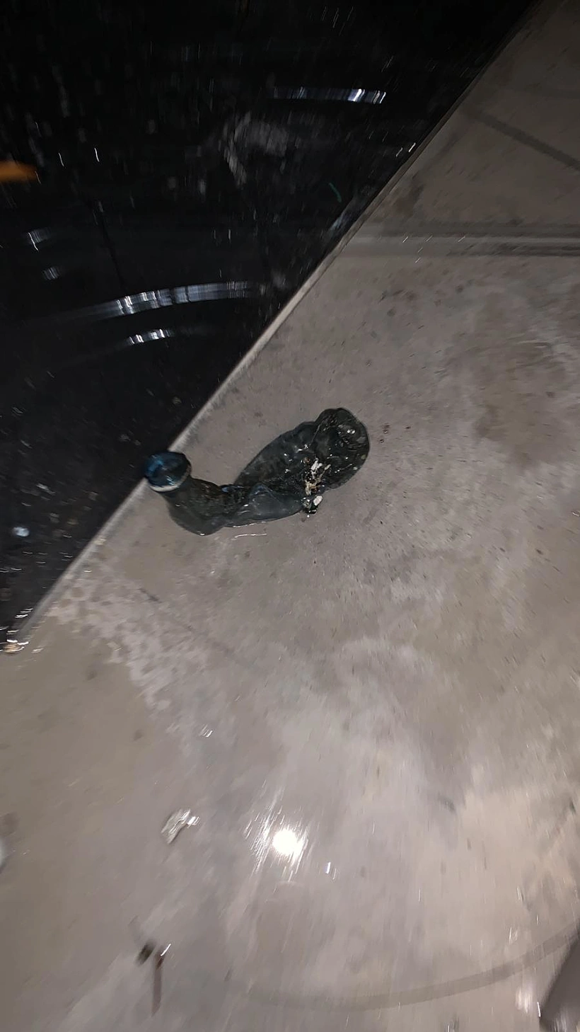 בקבוק התבערה שהושלך לעבר בניין העירייה ביפו