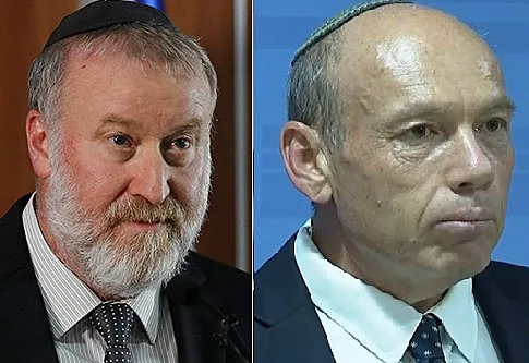 מבקר המדינה מתניהו אנגלמן והיועץ המשפטי לממשלה אביחי מנדלבליט