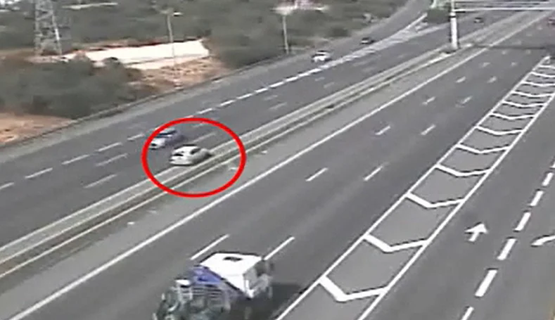 תיעוד המרדף בכביש 4