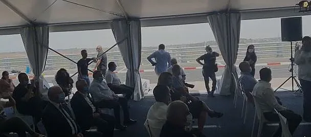 המשתתפים בחנוכת מחלף אשקלון צפון בהובלת שרת התחבורה מירי רגב