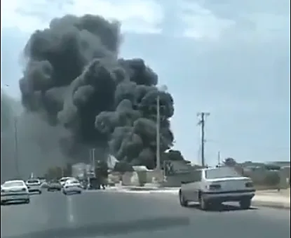 שריפה בנמל בושאר