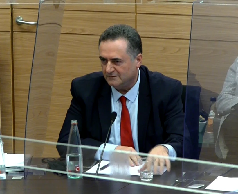 שר האוצר ישראל כ''ץ בוועדת הכספים