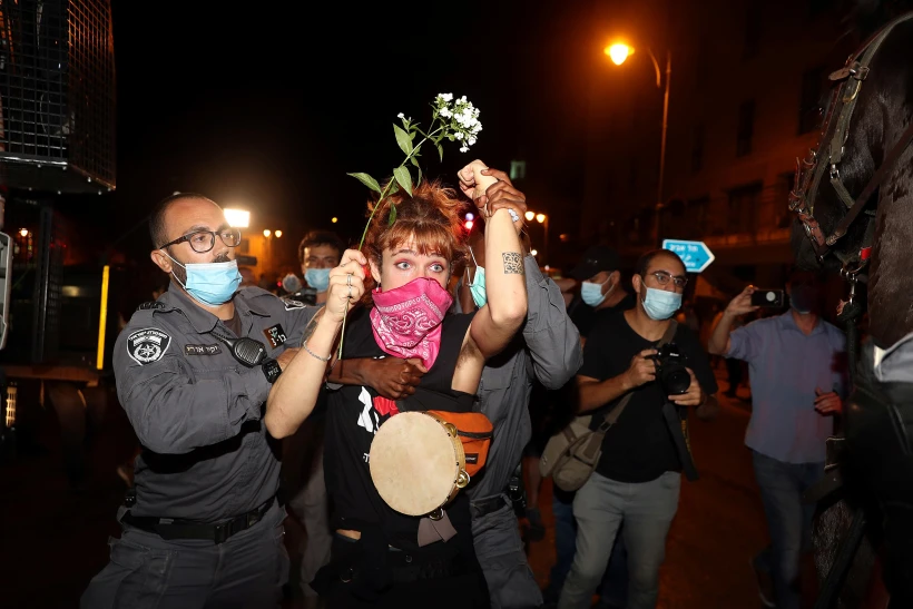 המחאה מול מעון ראש הממשלה, בנימין נתניהו, בבלפור