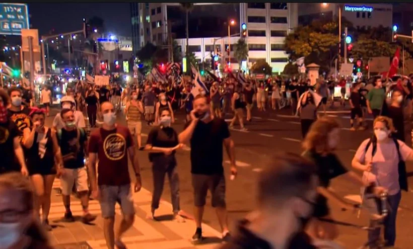 הפגנה נגד הממשלה בתל אביב