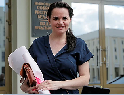 מועמדת האופוזיציה לבחירות בבלארוס סווטלנה טיחנוסקיה