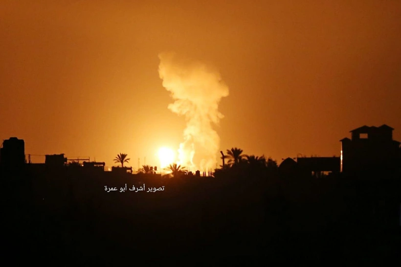 צה''ל תקף ברצועה