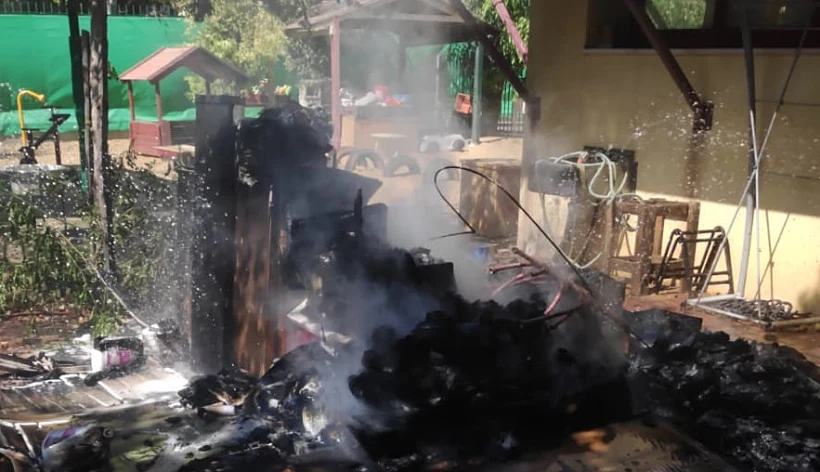 בלון תבערה נחת בגן ילדים בשדרות