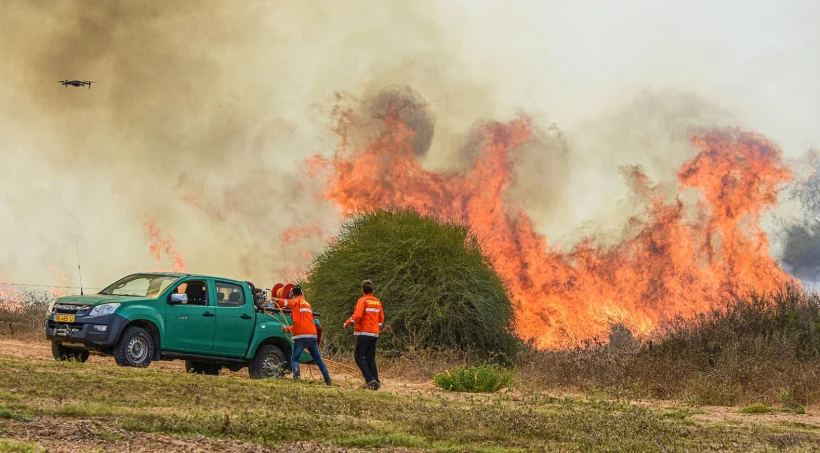 שריפה בעוטף עזה מבלון תבערה