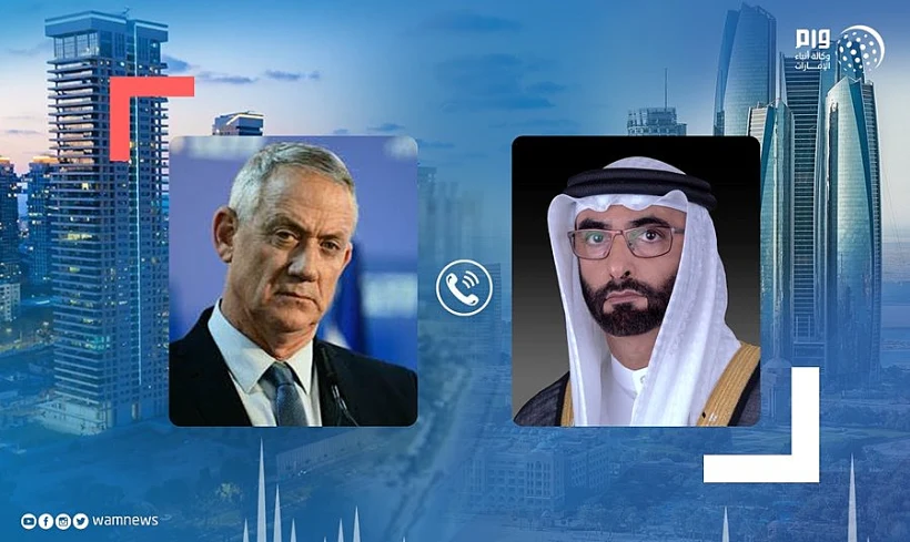 שר ההגנה של איחוד האמירויות מחמד אל-בוארדי, שר הביטחון בני גנץ