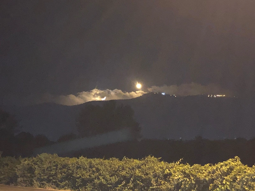 פצצות תאורה בעקבות חשד לאירוע ביטחוני בגבול לבנון