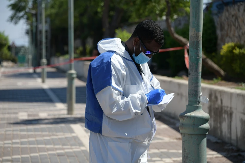 זירת הפיגוע בצומת סגולה בפתח תקווה