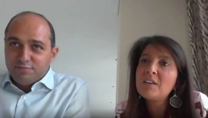 שרה בסנינו ובעלה סטיב בן שימול