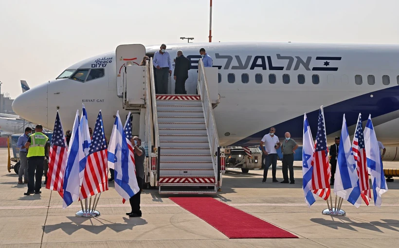 מטוס המשלחת הישראלית לאיחוד האמירויות