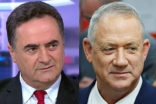 שר הביטחון בני גנץ ושר האוצר ישראל כ''ץ