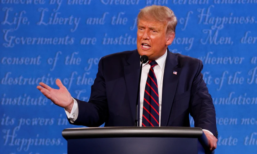 נשיא ארה''ב דונלד טראמפ בעימות מול ג'ו ביידן