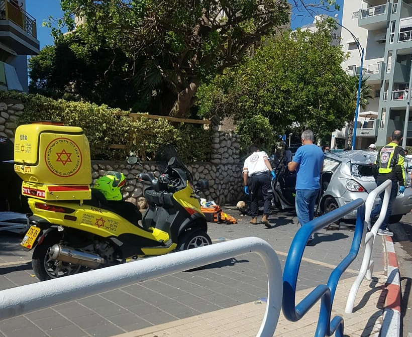 זירת התאונה בה נפצע החשוד ברצח