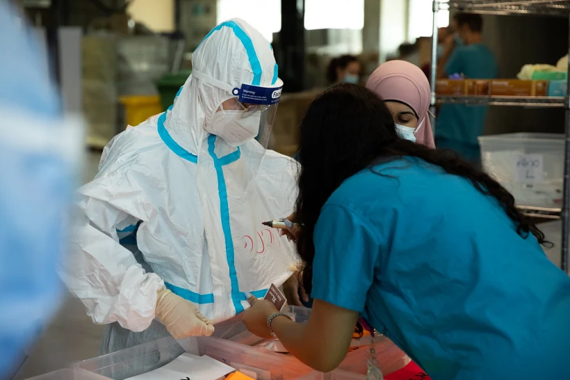 הכנות אחרונות לקראת פתיחת מחלקות הקורונה בבית החולים רמב''ם