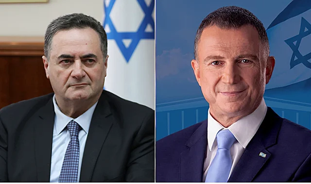 שר הבריאות יולי אדלשטיין ושר האוצר ישראל כ''ץ