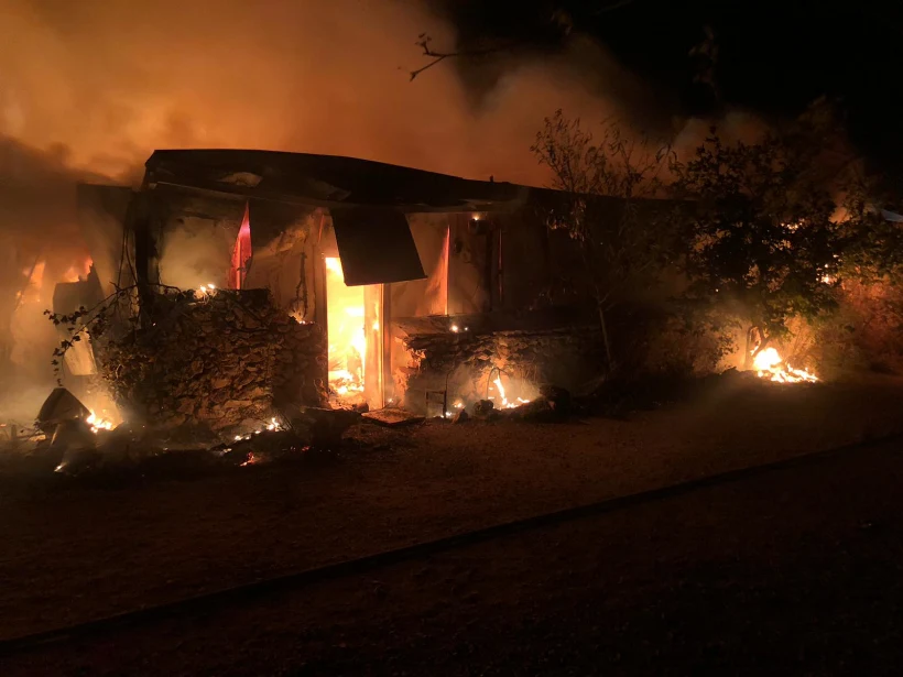 השריפה ביישוב מנות שבגליל המערבי הצפוני
