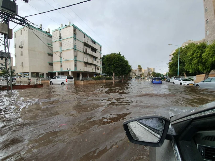 הצפות באשדוד בעקבות הגשמים