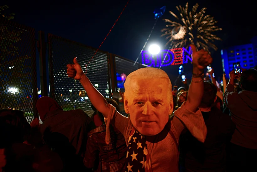 האמריקנים חוגגים את הניצחון של ג'ו ביידן