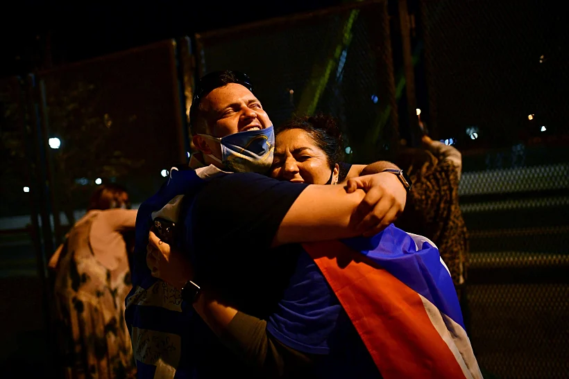 האמריקנים חוגגים את הניצחון של ג'ו ביידן