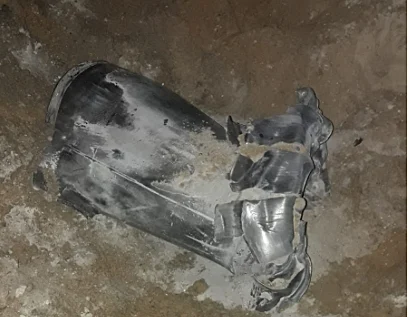 רסיסים מהרקטה ששוגרה לעבר אשדוד