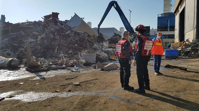 זירת הפיצוץ באשדוד