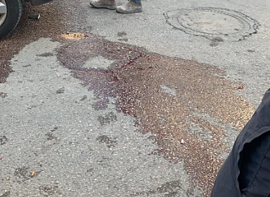 כתם דם בזירת הירי בכפר ריינה