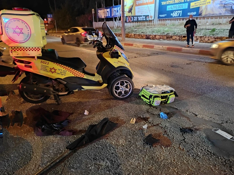 זירת התאונה בקרית אונו