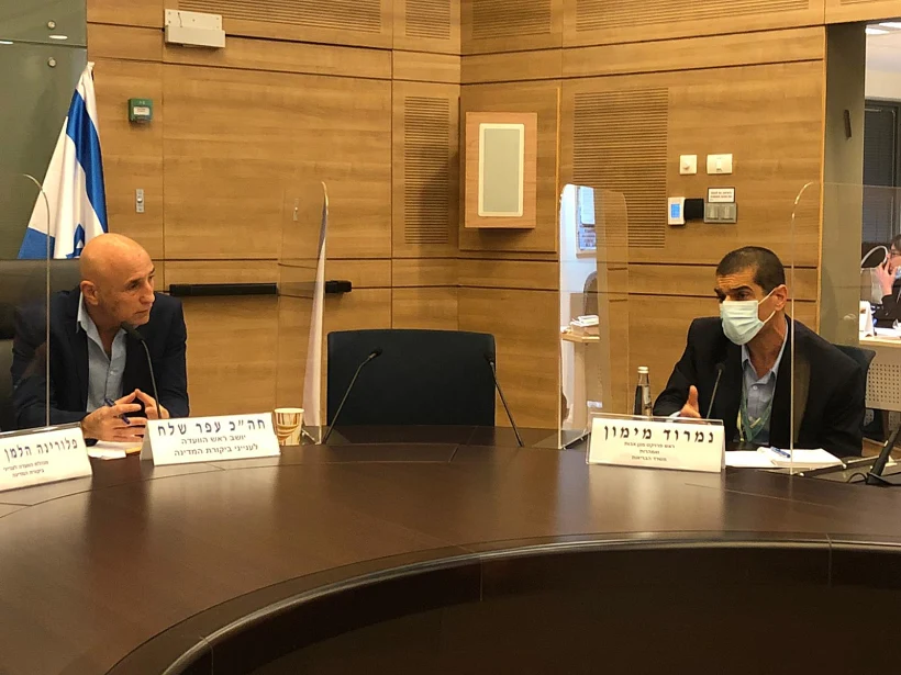 נמרוד מיימון, ראש פרויקט מגן אבות ואימהות, ועפר שלח, יו''ר הוועדה לביקורת המדינה