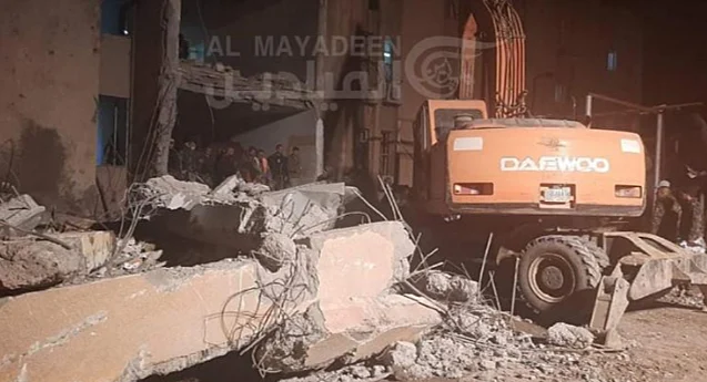 הריסות בעקבות התקיפה הנרחבת בסוריה