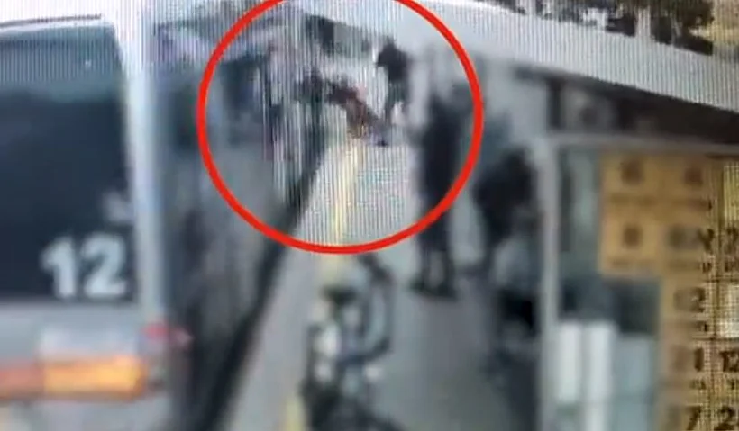 תיעוד הדחיפה במטרונית בחיפה